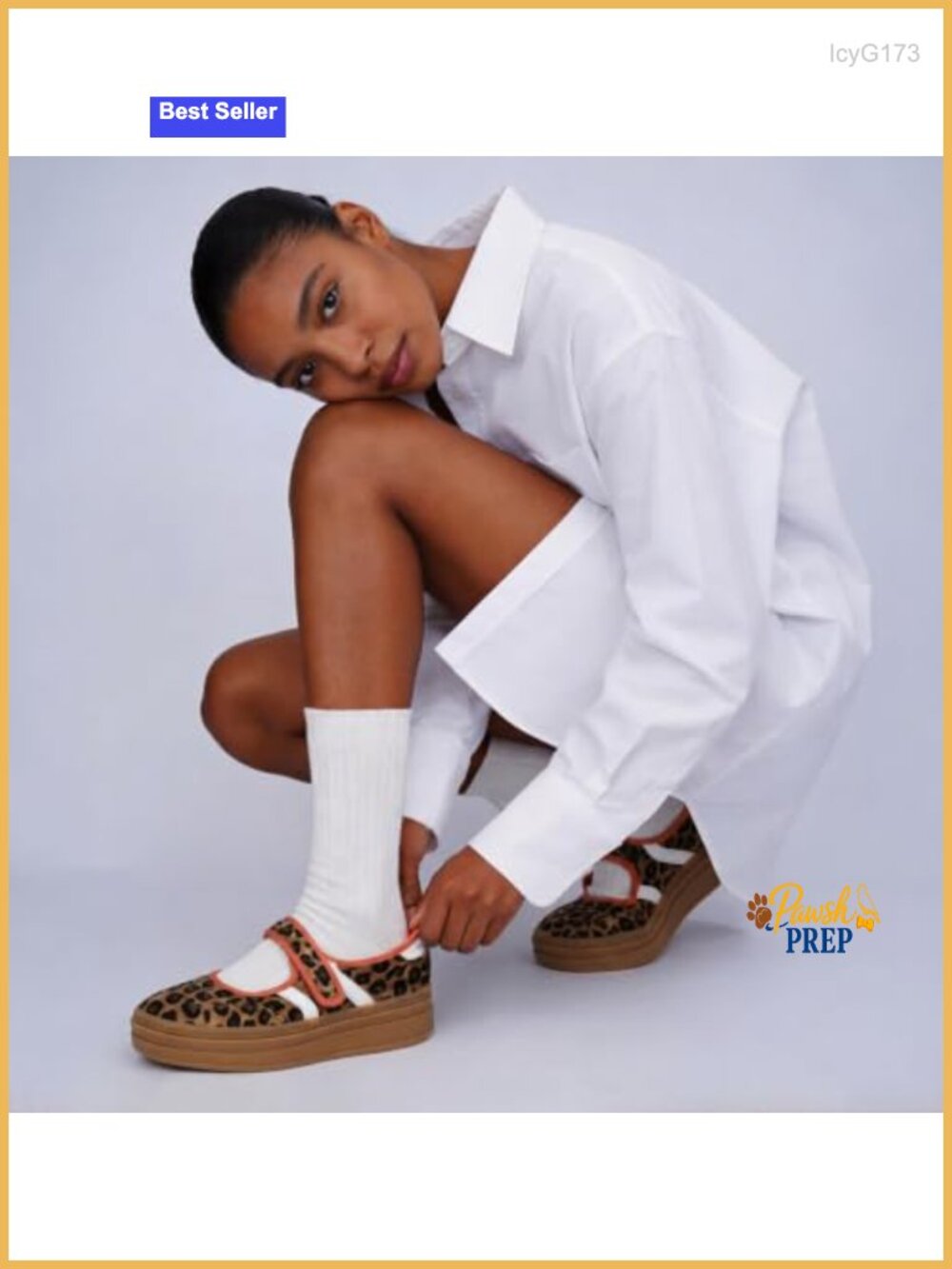 Retro Platform Mary Jane Sneakers Slip on Walking Flats with Hook and Loop - Picture 6 of 6